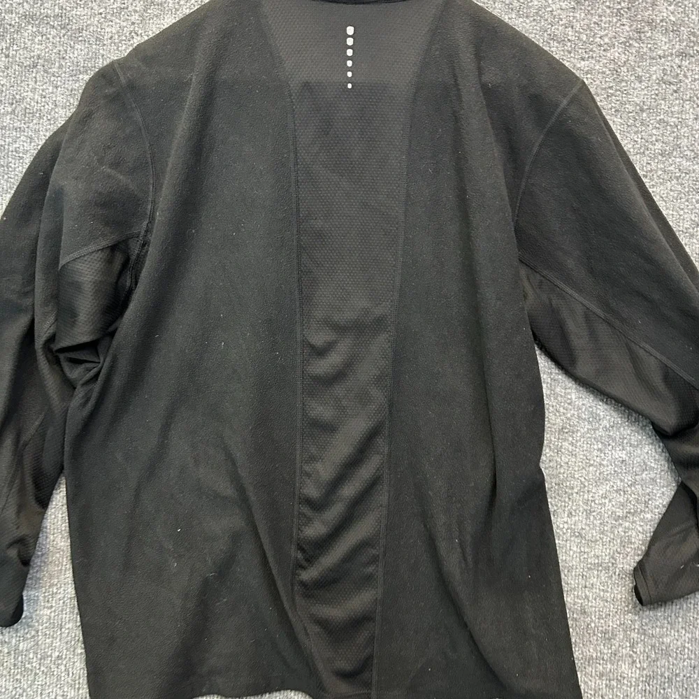 The North Face Fleece 1/4 Zip Sweatshirt Mens Black Running Pullover - Large